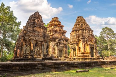 Siem Reap, Kamboçya'da bir yaz günü karmaşık Angkor Wat Tapınağı Preah Ko