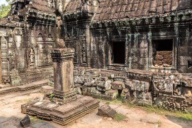 Banteay Kdei tapınağıdır Khmer antik tapınak Siem Reap içinde karmaşık Angkor Wat, Kamboçya'da bir yaz günü