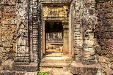 Banteay Kdei tapınağıdır Khmer antik tapınak Siem Reap içinde karmaşık Angkor Wat, Kamboçya'da bir yaz günü