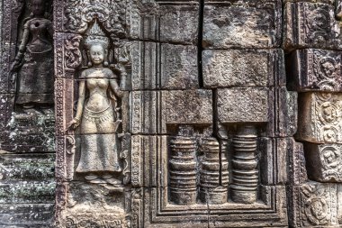 Banteay Kdei tapınağıdır Khmer antik tapınak Siem Reap içinde karmaşık Angkor Wat, Kamboçya'da bir yaz günü