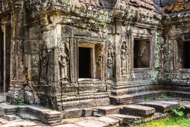 Banteay Kdei tapınağıdır Khmer antik tapınak Siem Reap içinde karmaşık Angkor Wat, Kamboçya'da bir yaz günü