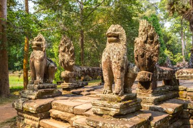 Banteay Kdei tapınağıdır Khmer antik tapınak Siem Reap içinde karmaşık Angkor Wat, Kamboçya'da bir yaz günü