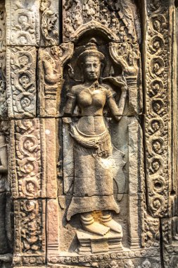 Banteay Kdei tapınağıdır Khmer antik tapınak Siem Reap içinde karmaşık Angkor Wat, Kamboçya'da bir yaz günü