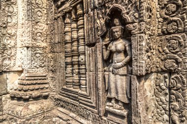 Banteay Kdei tapınağıdır Khmer antik tapınak Siem Reap içinde karmaşık Angkor Wat, Kamboçya'da bir yaz günü