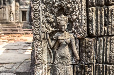 Banteay Kdei tapınağıdır Khmer antik tapınak Siem Reap içinde karmaşık Angkor Wat, Kamboçya'da bir yaz günü
