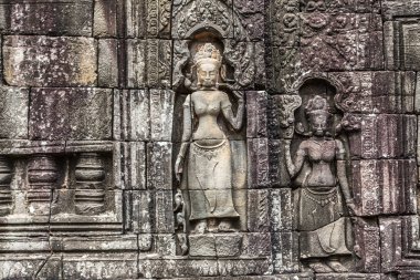 Banteay Kdei tapınağıdır Khmer antik tapınak Siem Reap içinde karmaşık Angkor Wat, Kamboçya'da bir yaz günü
