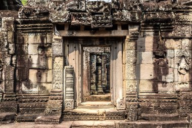 Banteay Kdei tapınağıdır Khmer antik tapınak Siem Reap içinde karmaşık Angkor Wat, Kamboçya'da bir yaz günü