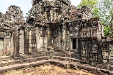 Banteay Kdei tapınağıdır Khmer antik tapınak Siem Reap içinde karmaşık Angkor Wat, Kamboçya'da bir yaz günü
