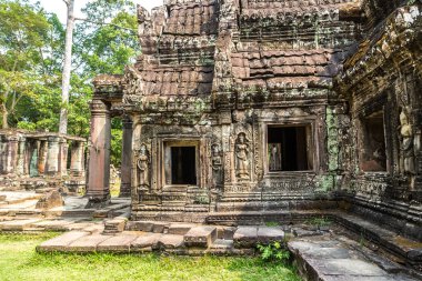 Banteay Kdei tapınağıdır Khmer antik tapınak Siem Reap içinde karmaşık Angkor Wat, Kamboçya'da bir yaz günü