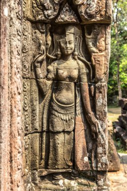 Banteay Kdei tapınağıdır Khmer antik tapınak Siem Reap içinde karmaşık Angkor Wat, Kamboçya'da bir yaz günü