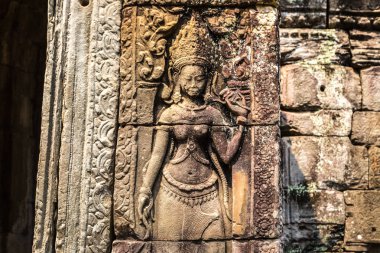 Banteay Kdei tapınağıdır Khmer antik tapınak Siem Reap içinde karmaşık Angkor Wat, Kamboçya'da bir yaz günü
