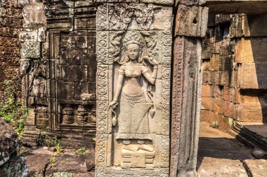 Banteay Kdei tapınağıdır Khmer antik tapınak Siem Reap içinde karmaşık Angkor Wat, Kamboçya'da bir yaz günü