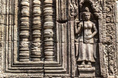 Banteay Kdei tapınağıdır Khmer antik tapınak Siem Reap içinde karmaşık Angkor Wat, Kamboçya'da bir yaz günü
