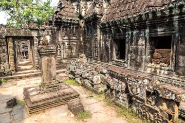 Banteay Kdei tapınağıdır Khmer antik tapınak Siem Reap içinde karmaşık Angkor Wat, Kamboçya'da bir yaz günü