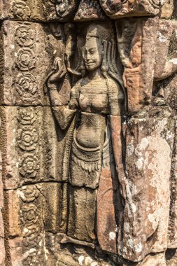 Banteay Kdei tapınağıdır Khmer antik tapınak Siem Reap içinde karmaşık Angkor Wat, Kamboçya'da bir yaz günü