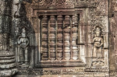 Banteay Kdei tapınağıdır Khmer antik tapınak Siem Reap içinde karmaşık Angkor Wat, Kamboçya'da bir yaz günü