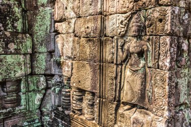 Banteay Kdei tapınağıdır Khmer antik tapınak Siem Reap içinde karmaşık Angkor Wat, Kamboçya'da bir yaz günü