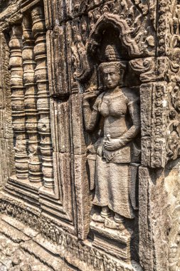 Banteay Kdei tapınağıdır Khmer antik tapınak Siem Reap içinde karmaşık Angkor Wat, Kamboçya'da bir yaz günü