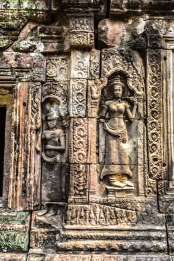 Banteay Kdei tapınağıdır Khmer antik tapınak Siem Reap içinde karmaşık Angkor Wat, Kamboçya'da bir yaz günü