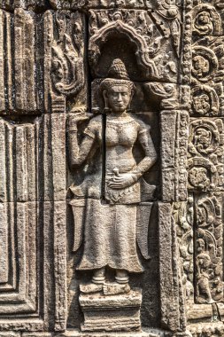 Banteay Kdei tapınağıdır Khmer antik tapınak Siem Reap içinde karmaşık Angkor Wat, Kamboçya'da bir yaz günü