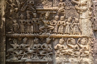 Ta Prohm tapınak kalıntıları olduğunu Khmer antik tapınak Siem Reap içinde karmaşık Angkor Wat, Kamboçya'da bir yaz günü