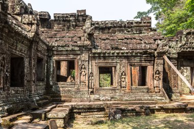 Banteay Kdei tapınağıdır Khmer antik tapınak Siem Reap içinde karmaşık Angkor Wat, Kamboçya'da bir yaz günü