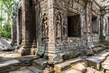 Banteay Kdei tapınağıdır Khmer antik tapınak Siem Reap içinde karmaşık Angkor Wat, Kamboçya'da bir yaz günü