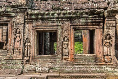 Banteay Kdei tapınağıdır Khmer antik tapınak Siem Reap içinde karmaşık Angkor Wat, Kamboçya'da bir yaz günü