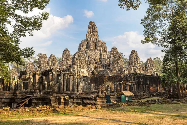 Bayon Temple Starověký Chrám Khmerské Komplexu Angkor Wat Siem Reap — Stock fotografie