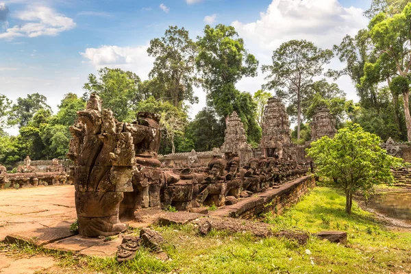 Chrám Preah Khan Komplexu Angkor Wat Siem Reap Kambodža Letním — Stock fotografie