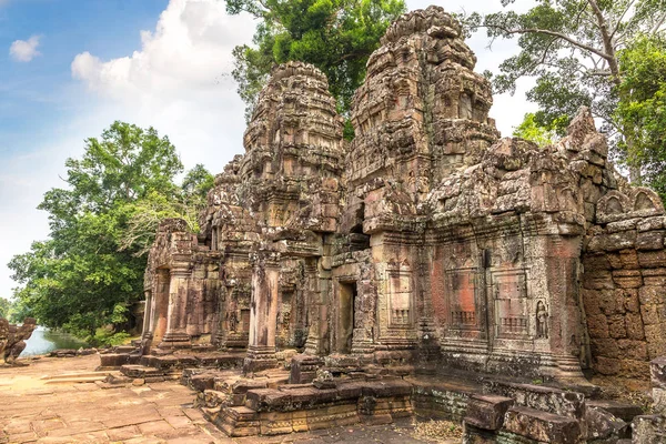 Chrám Preah Khan Komplexu Angkor Wat Siem Reap Kambodža Letním — Stock fotografie