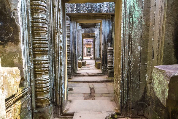 Siem Reap, Kamboçya'da bir yaz günü karmaşık Angkor Wat tapınakta Preah Khan