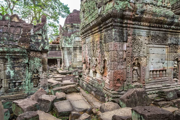 Siem Reap Kamboçya Bir Yaz Günü Karmaşık Angkor Wat Tapınakta — Stok fotoğraf