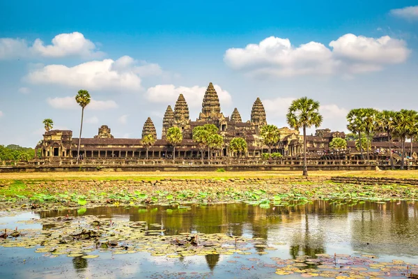 Храм Ангкор Ват Сиемреапе Камбоджа Летний День — стоковое фото