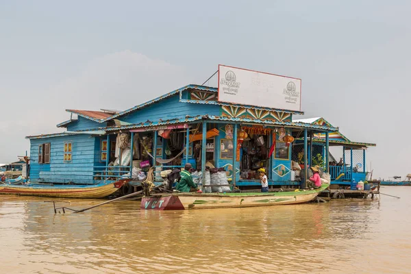 Chong Khneas Cambodia Junho 2018 Chong Khneas Flutuante Aldeia Perto — Fotografia de Stock