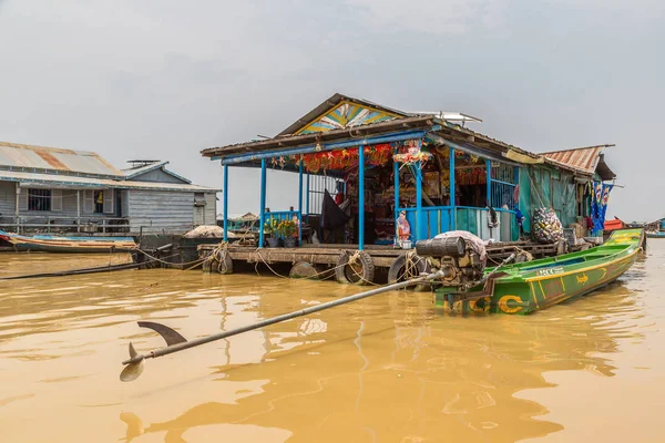 Khneas Чонг Камбоджі Червня 2018 Чонг Khneas Плаваючою Села Поблизу — стокове фото