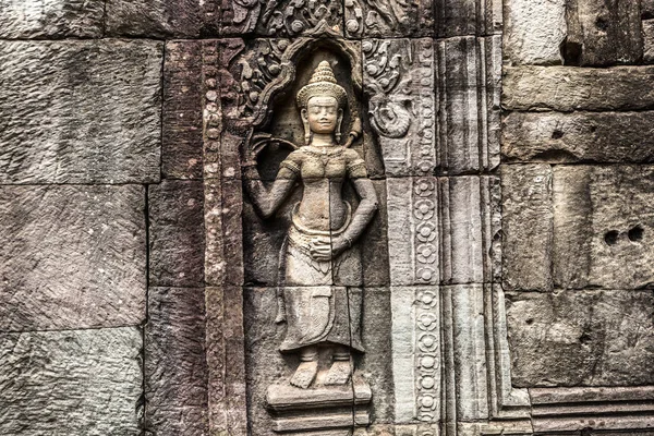Banteay Kdei tapınağıdır Khmer antik tapınak Siem Reap içinde karmaşık Angkor Wat, Kamboçya'da bir yaz günü