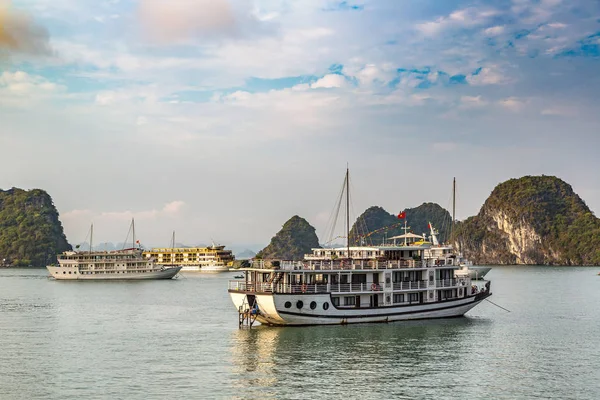 World Natural Heritage Halong Bay Vietnam Summer Day Stock Photo