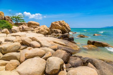 Tatlım Chong cape Nha Trang, Vietnam'da bir yaz günü, taş bahçe