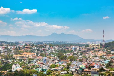 Bir yaz günü Dalat, Vietnam panoramik havadan görünümü