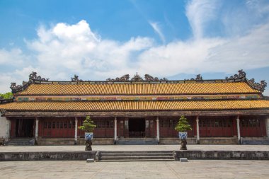 Tay Hoa sarayda ton Kalesi, Imperial Kraliyet Sarayı, Yasak Şehir Hue, Vietnam bir yaz günü içinde