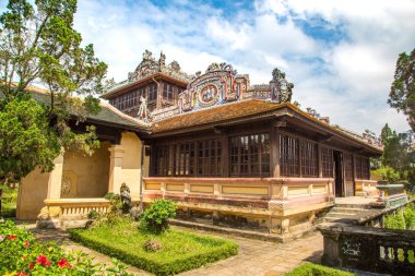 Kalesi, Imperial Kraliyet Sarayı, Yasak Şehir Hue, Vietnam bir yaz günü içinde