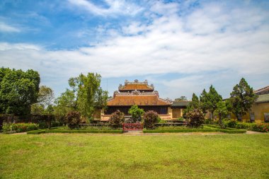 Kalesi, Imperial Kraliyet Sarayı, Yasak Şehir Hue, Vietnam bir yaz günü içinde