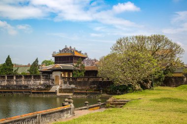 Kalesi, Imperial Kraliyet Sarayı, Yasak Şehir Hue, Vietnam bir yaz günü içinde