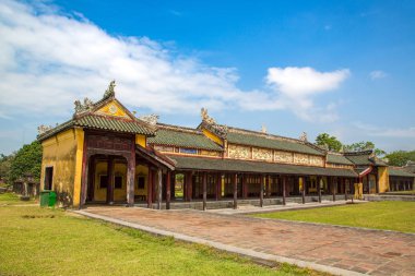 Kalesi, Imperial Kraliyet Sarayı, Yasak Şehir Hue, Vietnam bir yaz günü içinde