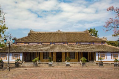 Kalesi, Imperial Kraliyet Sarayı, Yasak Şehir Hue, Vietnam bir yaz günü içinde