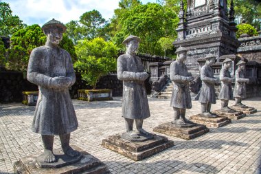 Khai Dinh Türbesi Manadarin hnour ile bir yaz günü Hue, Vietnam koru