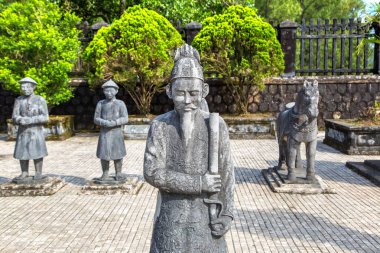 Khai Dinh Türbesi Manadarin hnour ile bir yaz günü Hue, Vietnam koru