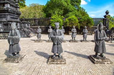 Khai Dinh Türbesi Manadarin hnour ile bir yaz günü Hue, Vietnam koru