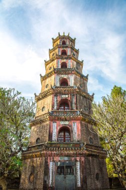 Thien Mu Pagoda Hue, Vietnam bir yaz günü içinde